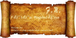 Fülöp Magdaléna névjegykártya